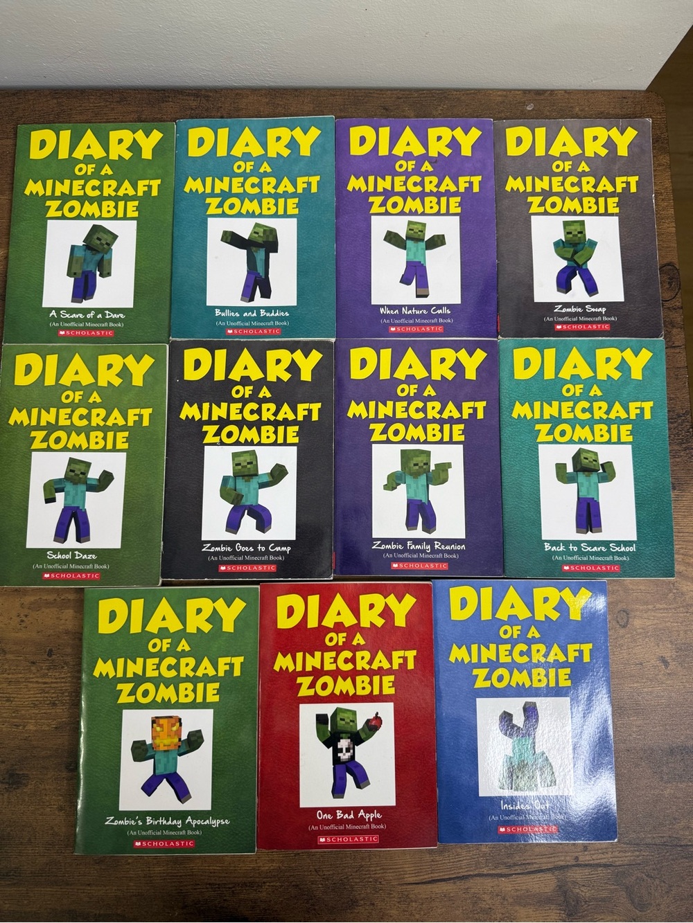 Diary of a Minecraft Zombie Book Set - Colorful Covers Books 1-11